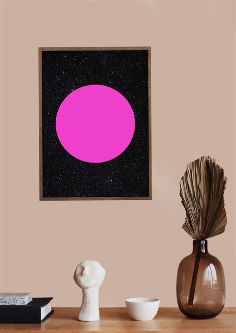 Pink Planet Digital Art Print Outer Space Printable Artwork | Etsy