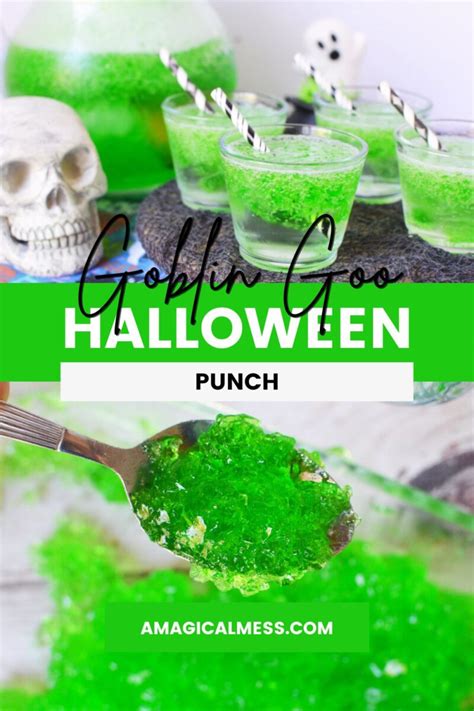 Goblin Goo Green Halloween Punch Recipe | Only 2 Ingredients