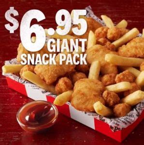 DEAL: KFC $6.95 Giant Snack Pack | frugal feeds