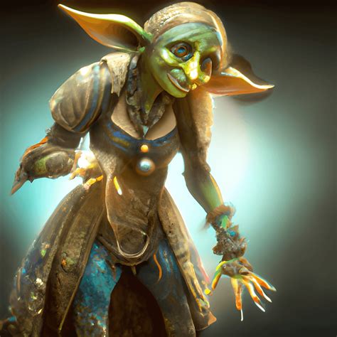 Fantasy Art Female Goblin Glowing Full Portrait · Creative Fabrica