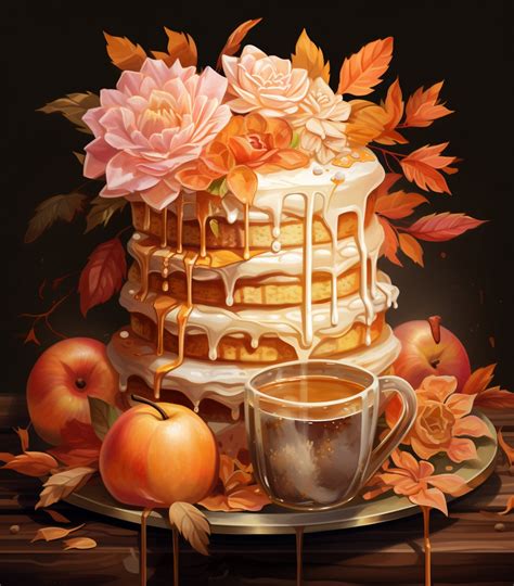 Autumn Layered Cake Art Free Stock Photo - Public Domain Pictures