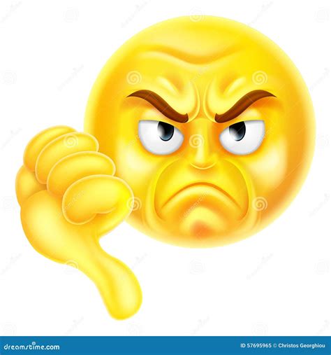 Thumbs Down Emoji Smiley Stock Vector - Image: 57695965