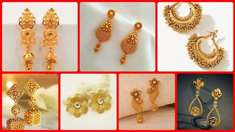 latest daily wear gold earrings design in 2020 - YouTube