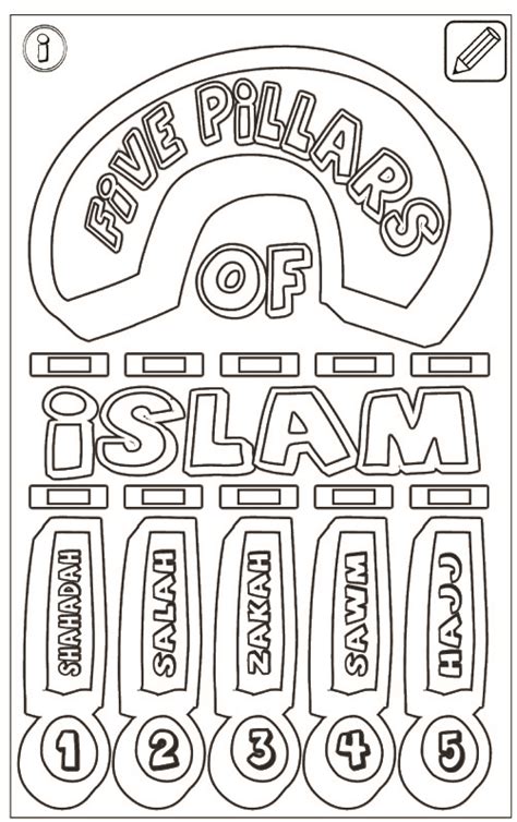 5 Pillars of Islam Coloring Pages - Coloring Pages