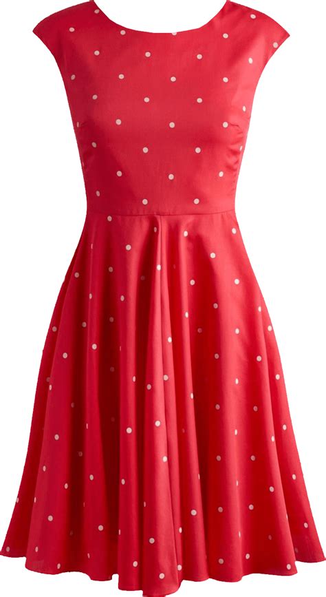 Dress Red Dots Retro transparent PNG - StickPNG