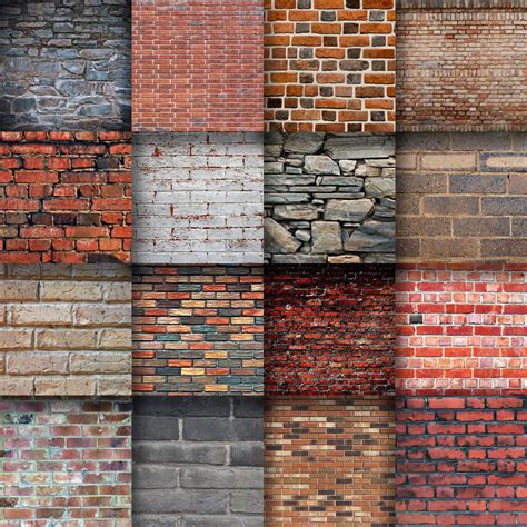 Brick Wall Textures Digital Paper By Shannon Keyser | TheHungryJPEG