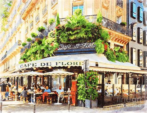 Cafe de Flore, Paris #1 Digital Art by Jerzy Czyz - Fine Art America