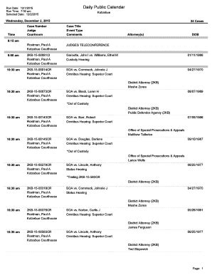 21 Printable Daily Calendar Forms and Templates - Fillable Samples in ...