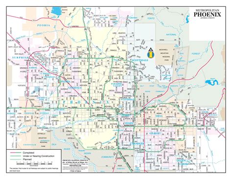 Map Of Phoenix And Suburbs - United States Of America Map