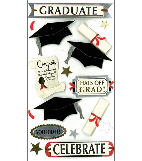 Jolee's Boutique Le Grande Dimensional Stickers Graduate Celebrate | JOANN | Graduation stickers ...