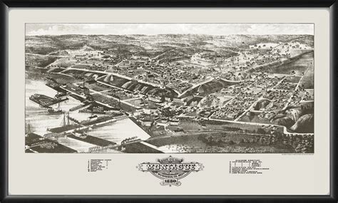 Montague MI 1880 Restored Map | Vintage City Maps