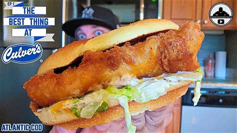 The BEST Thing at Culver's® 💯 | North Atlantic Cod Sandwich Review! 🐟🥪 ...