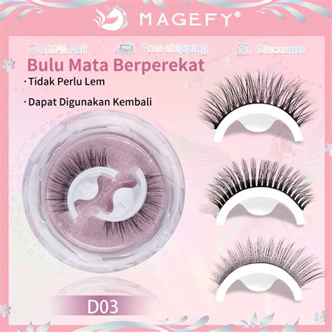 Jual MAGEFY Bulu Mata Tanpa Lem Natural 3D Ekstensi Bulu Mata Palsu Bulu Mata 7328 | Shopee ...