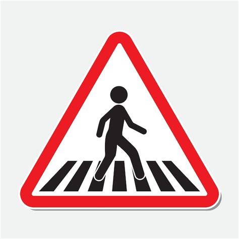 Premium Vector | Pedestrian crossing sign, crosswalk sign vector.