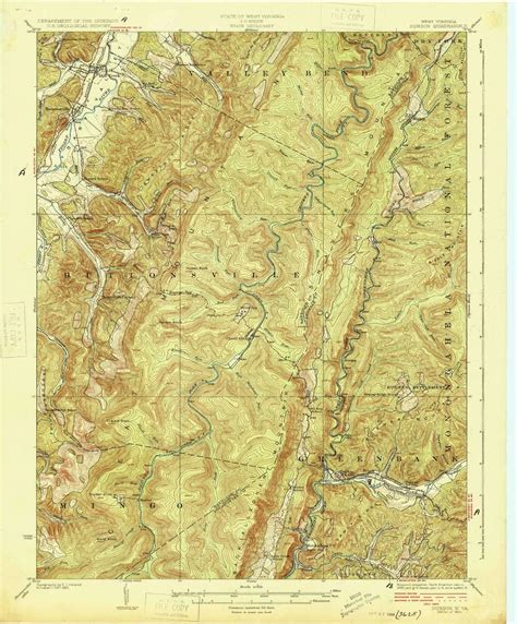 Amazon.com : YellowMaps Durbin WV topo map, 1:62500 Scale, 15 X 15 Minute, Historical, 1924, 19. ...