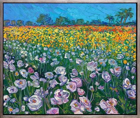 Flower Field - Contemporary Impressionism Paintings by Erin Hanson