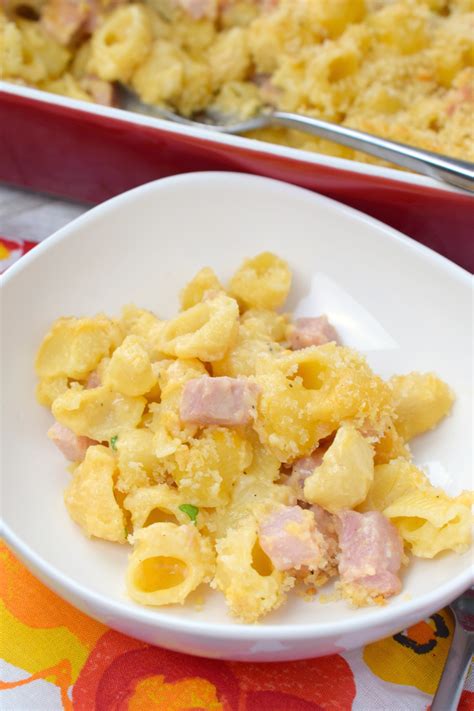 Baked Macaroni & Cheese with Ham | Who Needs A Cape?