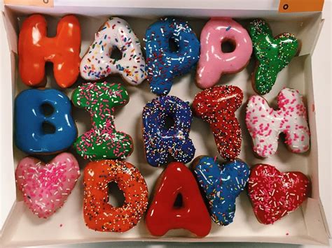 15 Letter Custom Donuts — Terry's Donuts | Happy birthday donut ...