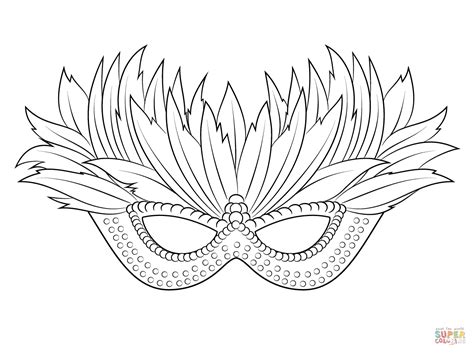 Venetian Mardi Gras Mask coloring page | Free Printable Coloring Pages