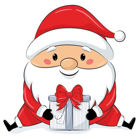 Christmas Clipart, Cute Santa Clip Art, PNG, EPS, JPEG, Digital Download | Clip art, Christmas ...