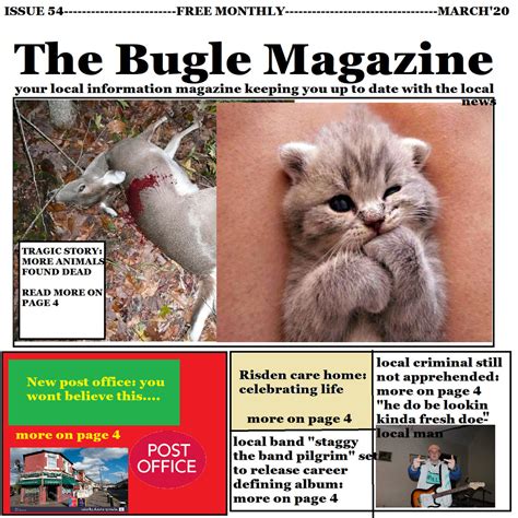 The Bugle magazine (pages 1-9) | Staggy the band pilgrim