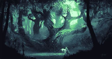 Nightforest by Marilena Mexi - 8 colours : r/PixelArt