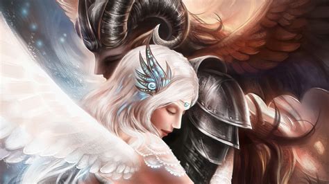 Wallpaper - Angel And Demon Fantasy Art - 1920x1080 Wallpaper - teahub.io