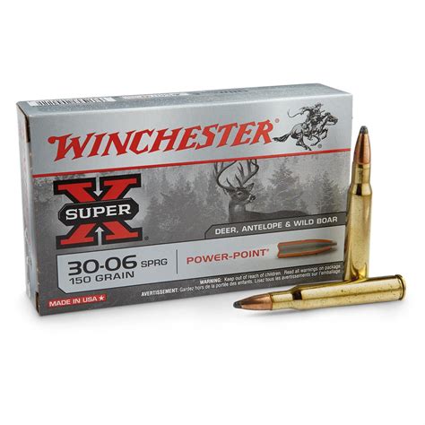 Winchester Super-X, .30-06 Springfield, PP, 150 Grain, 20 Rounds ...