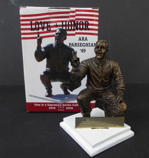 Rare Ara Parseghian CRADLE OF COACHES STATUE / Miami Of Ohio / Notre Dame | #1883258183