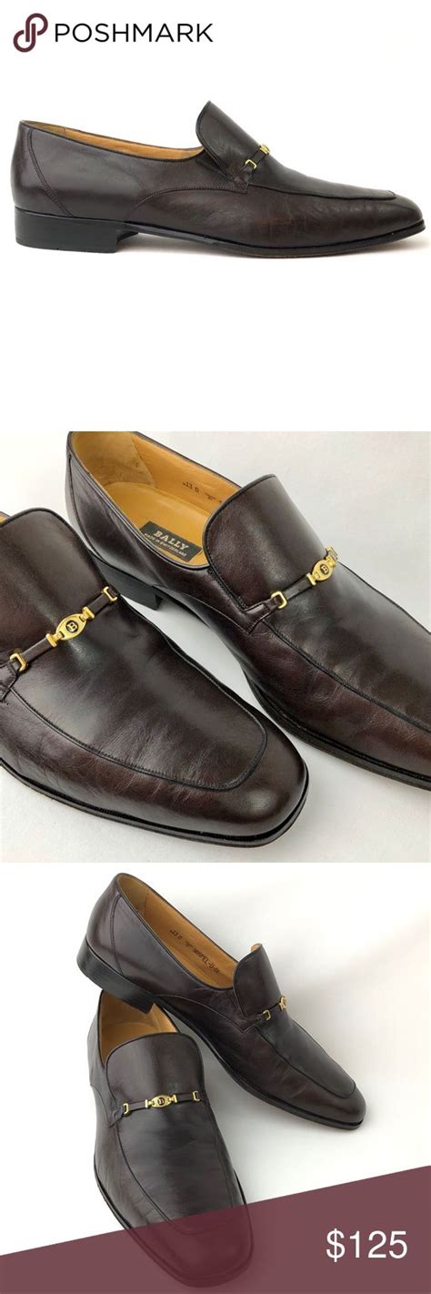 Bally Style Flex Brown Leather Loafers | Brown leather loafers, Leather ...