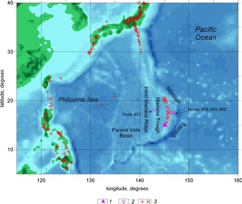 Location of active volcanoes within the Mariana Island Arc (Global…).... | Download Scientific ...