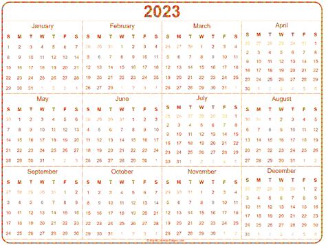 Free Clip Art 2023 Calendar