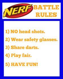 East Coast Mommy: NERF Party Signs Nerf Party Food, Nerf Birthday Party, Boy Birthday, Birthday ...