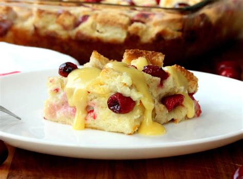 Cranberry Bread Pudding with Orange Sauce - How To Feed A Loon