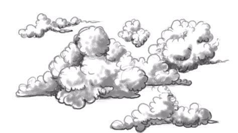 how to draw clouds with pencil easy - Carmen Ellington