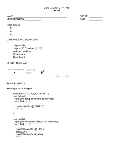 02H Laboratory - LAb activity - LABORATORY ACTIVITY LOOPS NAME: - Studocu