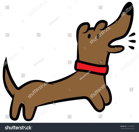 Cartoon Vector Illustration Angry Barking Dog: stockvector (rechtenvrij ...