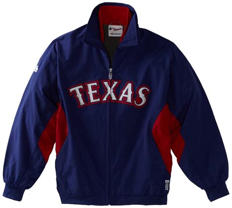 MLB Texas Rangers Triple Peak Premier Jacket, Blue/Red, Small: Amazon ...