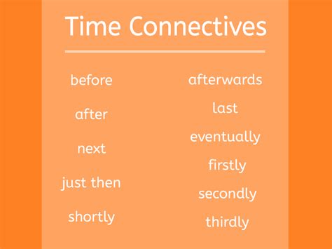 What is a time connective?