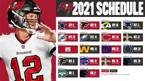 2021 Tampa Bay Buccaneers Schedule: Complete schedule, tickets and ...