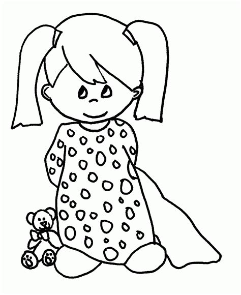 Cute Baby Girl Coloring Pages