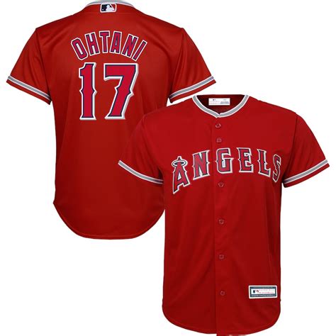 Majestic Shohei Ohtani Los Angeles Angels Youth Red Alternate Cool Base ...