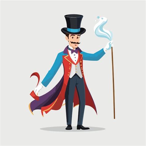 Premium Vector | Magician vector on white background