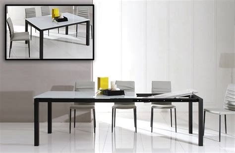 Modern Glass Dining Table set furniture in Black - White color ...
