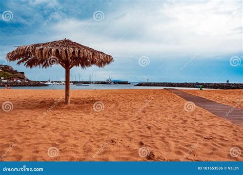 Machico beach on Madeira stock photo. Image of coast - 181653536