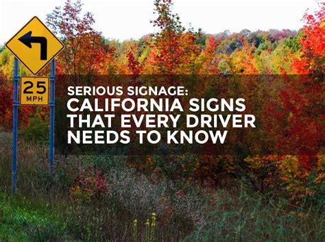 Serious Signage: California Road Signs Every Driver Should Know ...