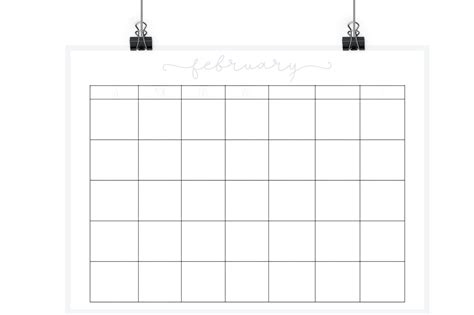 Printable Perpetual Monthly Calendar