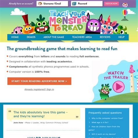 Teach Your Monster to Read - Free Phonics Games for Kids | Pearltrees