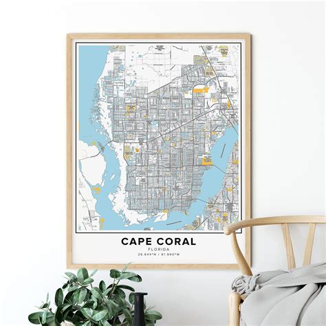 Cape Coral Map Print Street Names Cape Coral Print Printable - Etsy