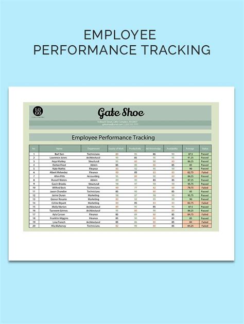 Employee Performance Tracking Template - Google Sheets, Excel | Template.net